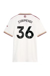 Arsenal Martin Zubimendi #36 Jalkapallovaatteet Naisten Kolmaspaita 2025-26 Lyhythihainen